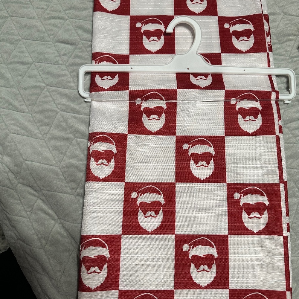 Santa / Christmas shower curtain and rings 72" x 72"